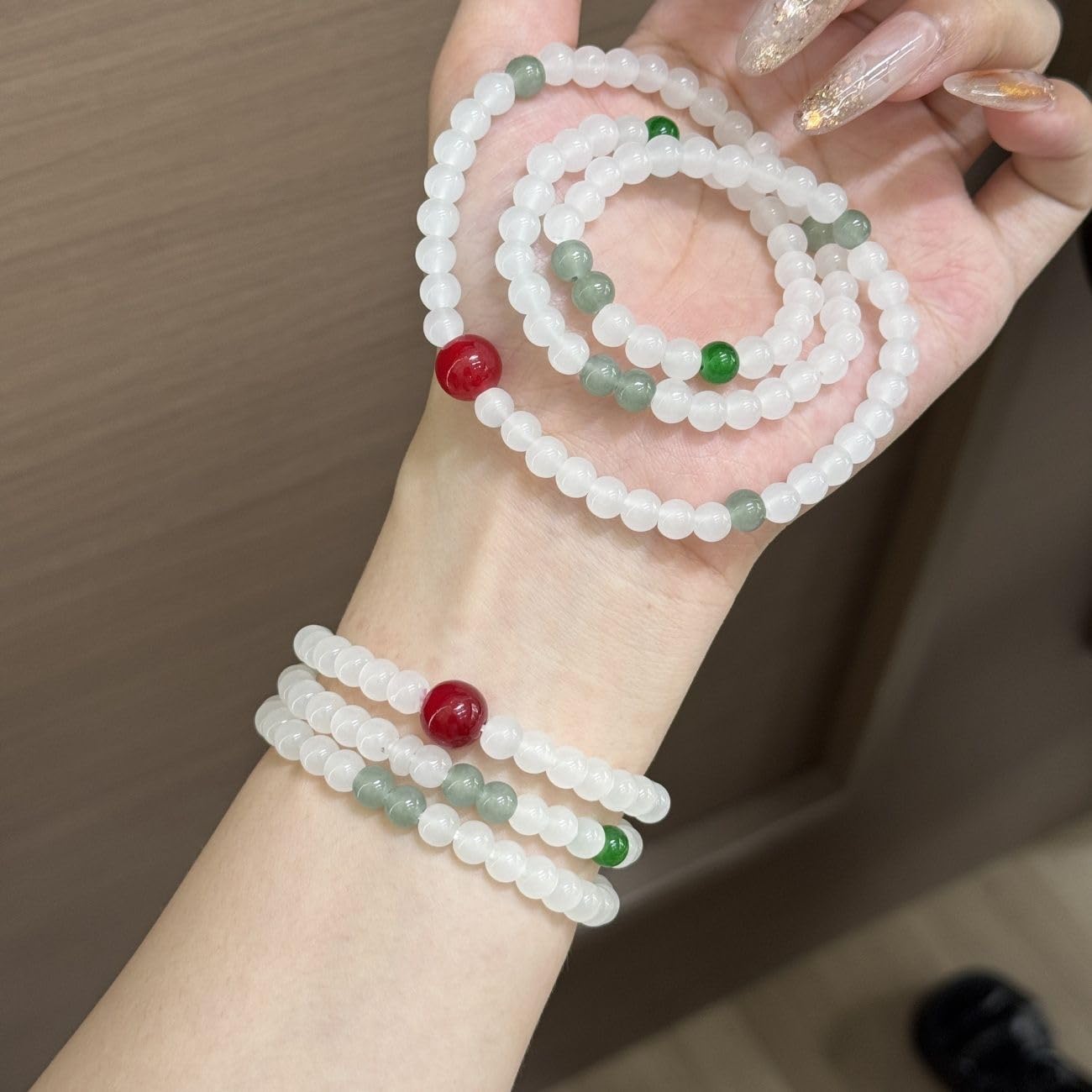 200PCS Glass Beads 8mm Glass Beads for Jewelry Making Soild White Round Loose Beads for Bracelets DIY Crafts (White)