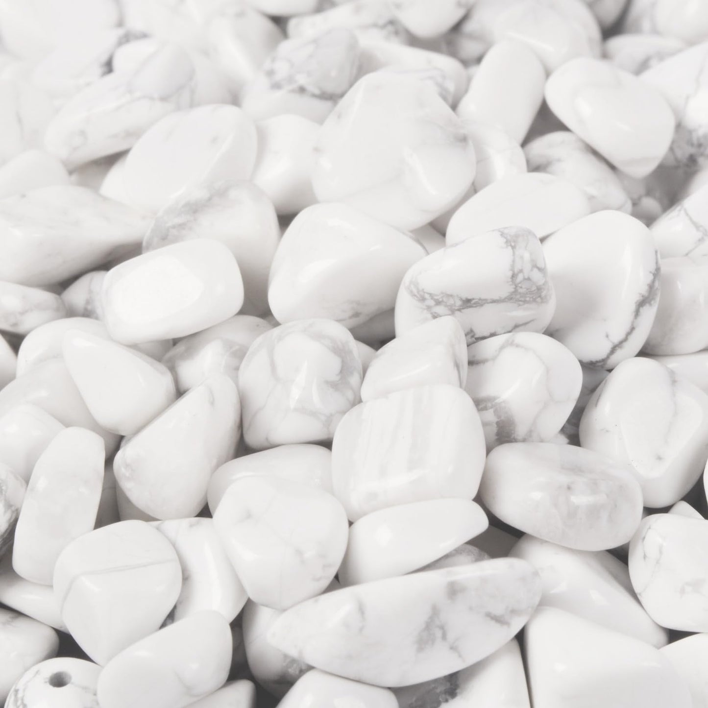 Justinstones White Howlite Chips Crushed Tumbled Stone Crystal Healing Embellishments 100 Grams