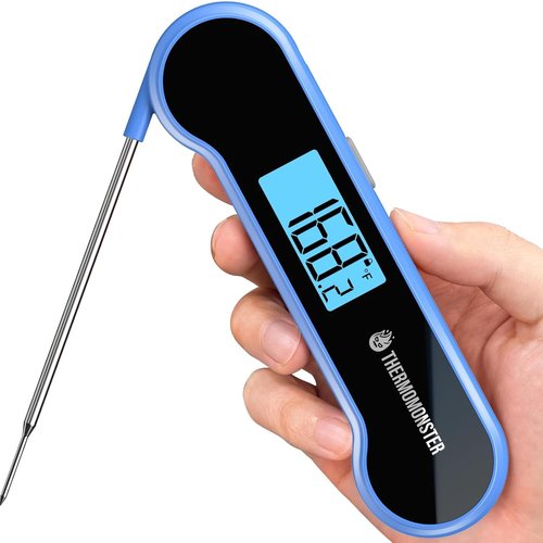 Instant Read Meat Thermometer - Skiennix Digital Food Thermometer with ±0.5℉ Precision | Ideal for Cooking, BBQ, and Gifts - Blue