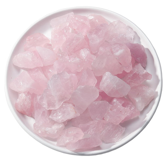 Apengshi 1/2 lb(230g） Natural Rose Quartz Crystal Tumbled Rough Stone Healing Crystal Chakra Raw Stone Meditation Reiki Collection