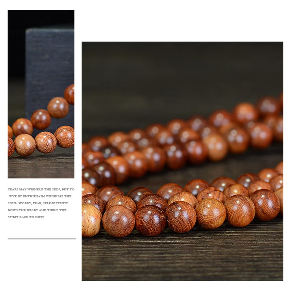 CarpenterC 200pcs 6mm Gorgeous Natural Round Polished Rosewood Loose Beads for Jewelry Making DIY Handmade Crafts