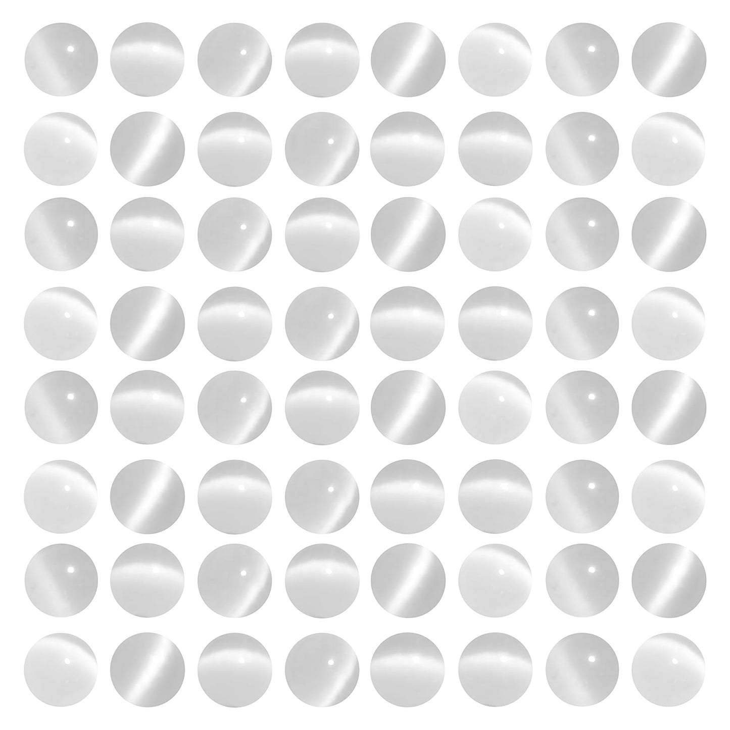 MJDCB 60pcs White Cat Eye Stone Beads 6mm Round Crystal Loose Bead for Jewelry Making DIY Bracelets Necklace Accessories
