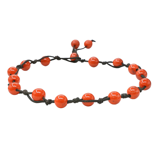 Amazing Gemstone Red Jasper Anklet Ankle Bracelets for Women - Waterproof Beaded Healing Crystal Anklets, Plus Size Chakra Gemstone Bead Anklet (Stretchy Adjustable - Hand Knotted)