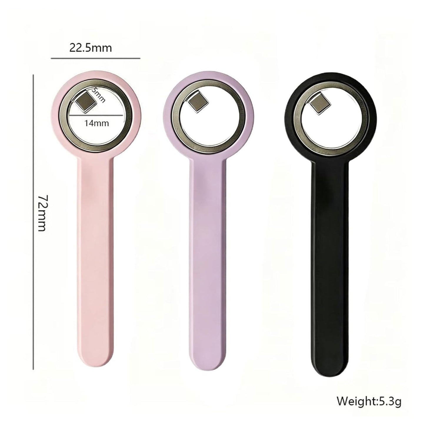 Ring-Shaped Cat Eye Magnet for Nails, Hollow Magnetic Design Circle Cat Eye Magnet for 3D Halo French Tip Nail Art, Home Salon DIY Manicure Tool (2Pcs-Black)