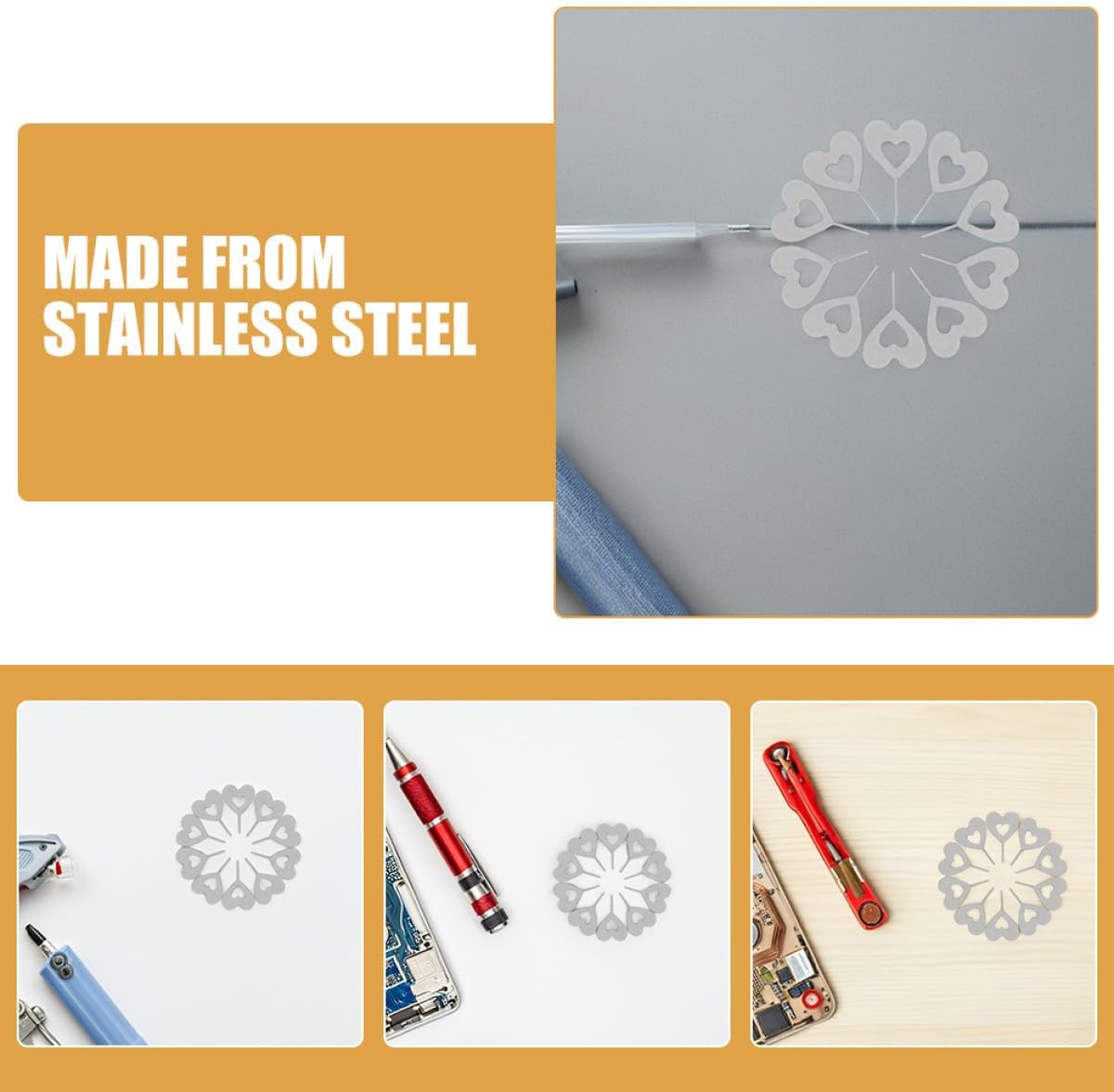 200pcs Set Homoyoyo Sim Card Removal Tool and Sim Card Extractor for Smartphones and Tablets Stainless Steel for Mobile