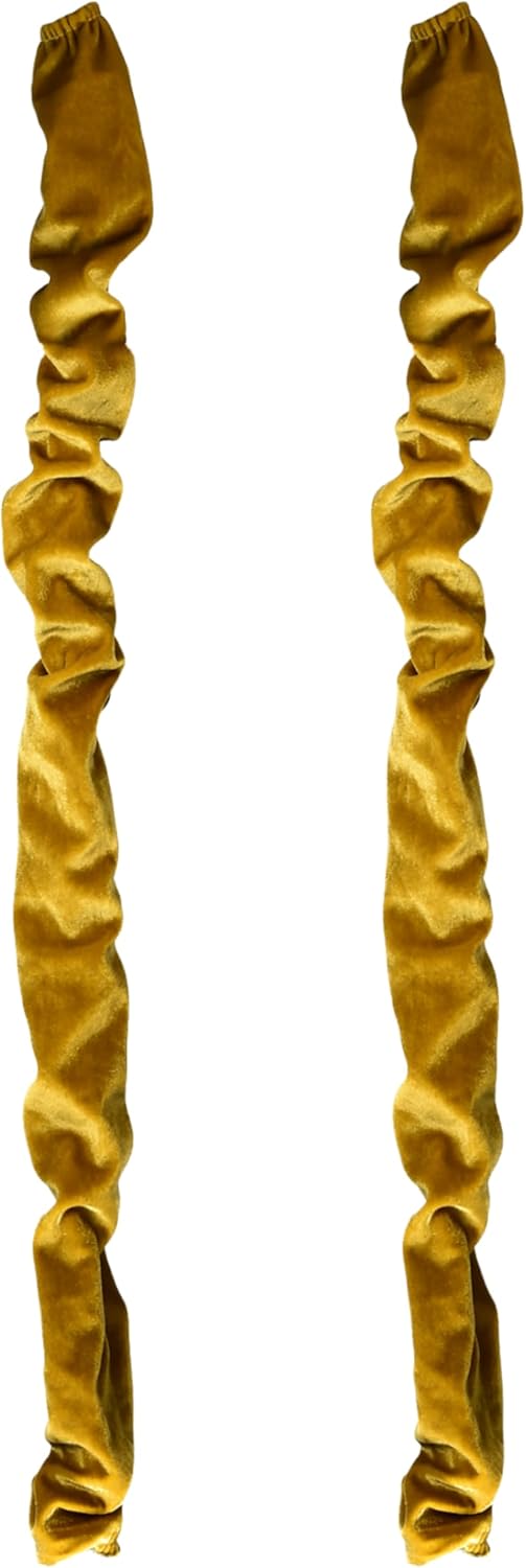 Antique House 2 Pack 70.8 inches Chandelier Chain Covers Gold Cable Covers Brushed Polyester Fabric Chain Sleeve