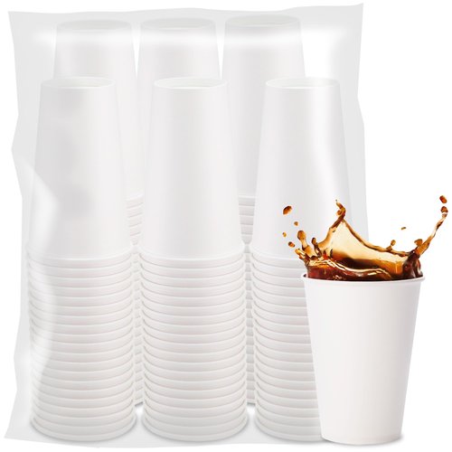 Freshware Coffee Cups 16 oz [1000 Pack] Disposable Paper Cups for Hot or Iced Coffee Cup, Slushie Cup, Milkshakes, Smoothies, and Tea