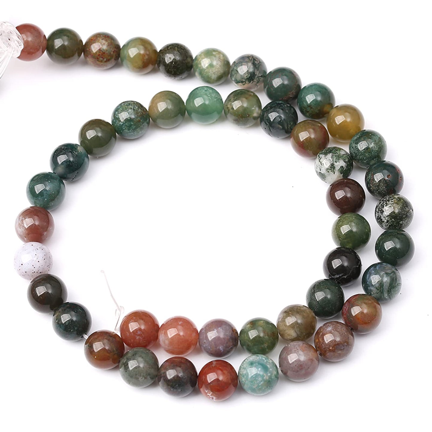 10MM 36PCS Natural Stone India Agate Loose Beads for Jewelry Making DIY Bracelet