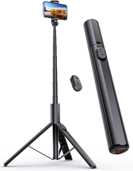 ANXRE 71" NT79 1/4" Phone Tripod, Extendable Selfie Stick with Camera Mount for Cell PhoneCamera, Phone Tripod Stand
