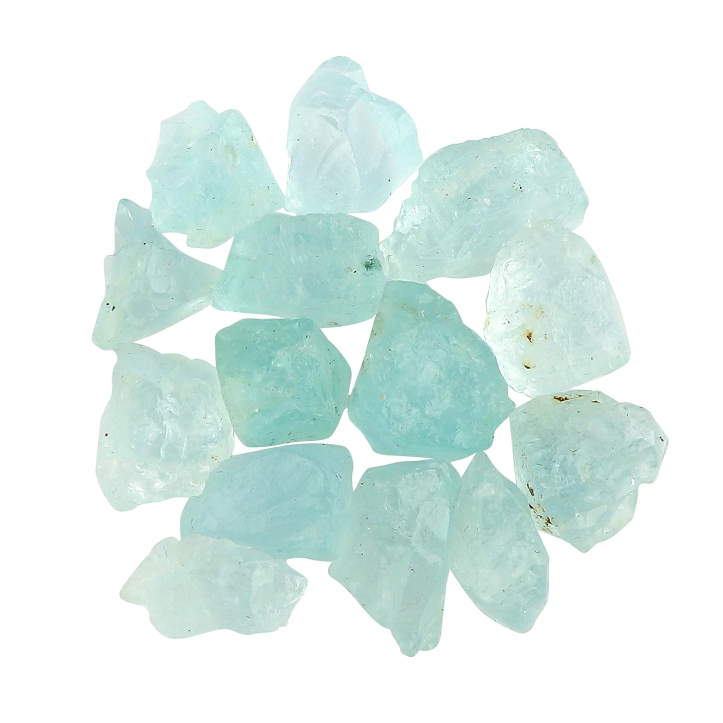 CRYSTALINES 50cts, Wholesale Natural Raw Blue Aquamarine Gemstones, Rough Stones, Bulk Loose Supplies, DIY Jewelry Making, Chakra Healing Crystals, March Birthstone, Gem Collection, 9 to 10pcs