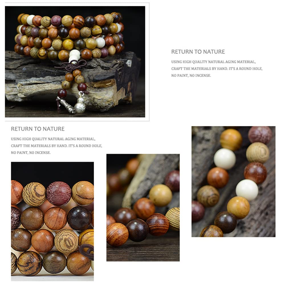 CarpenterC 500pcs 6mm Gorgeous Natural Round Polished Rosewood Loose Beads for Jewelry Making DIY Handmade Crafts