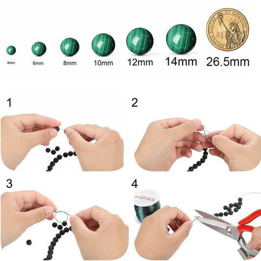 10MM 35PCS Fancy Stone Beads for Jewelry Making DIY Craft Gemstone Beads Kit Smooth Healing Crystal Beads for Bracelets, Necklaces