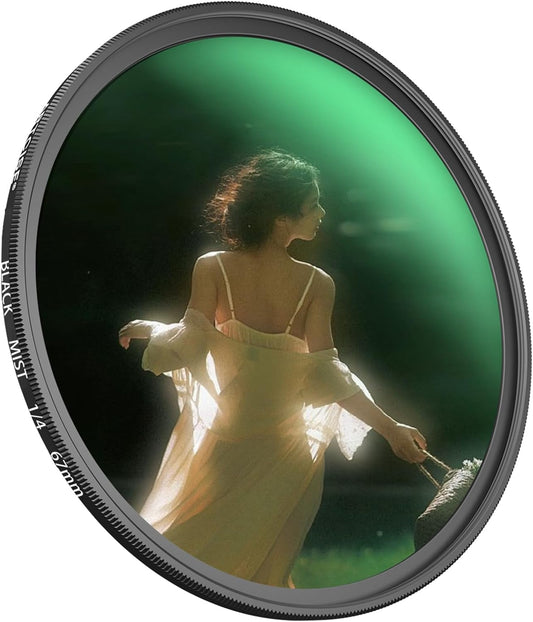 ARTCISE 1/4 67mm (77mm) Black Mist Filter - HD Optical Glass Filter for Cinematic Glow, Reduces Harsh Highlights