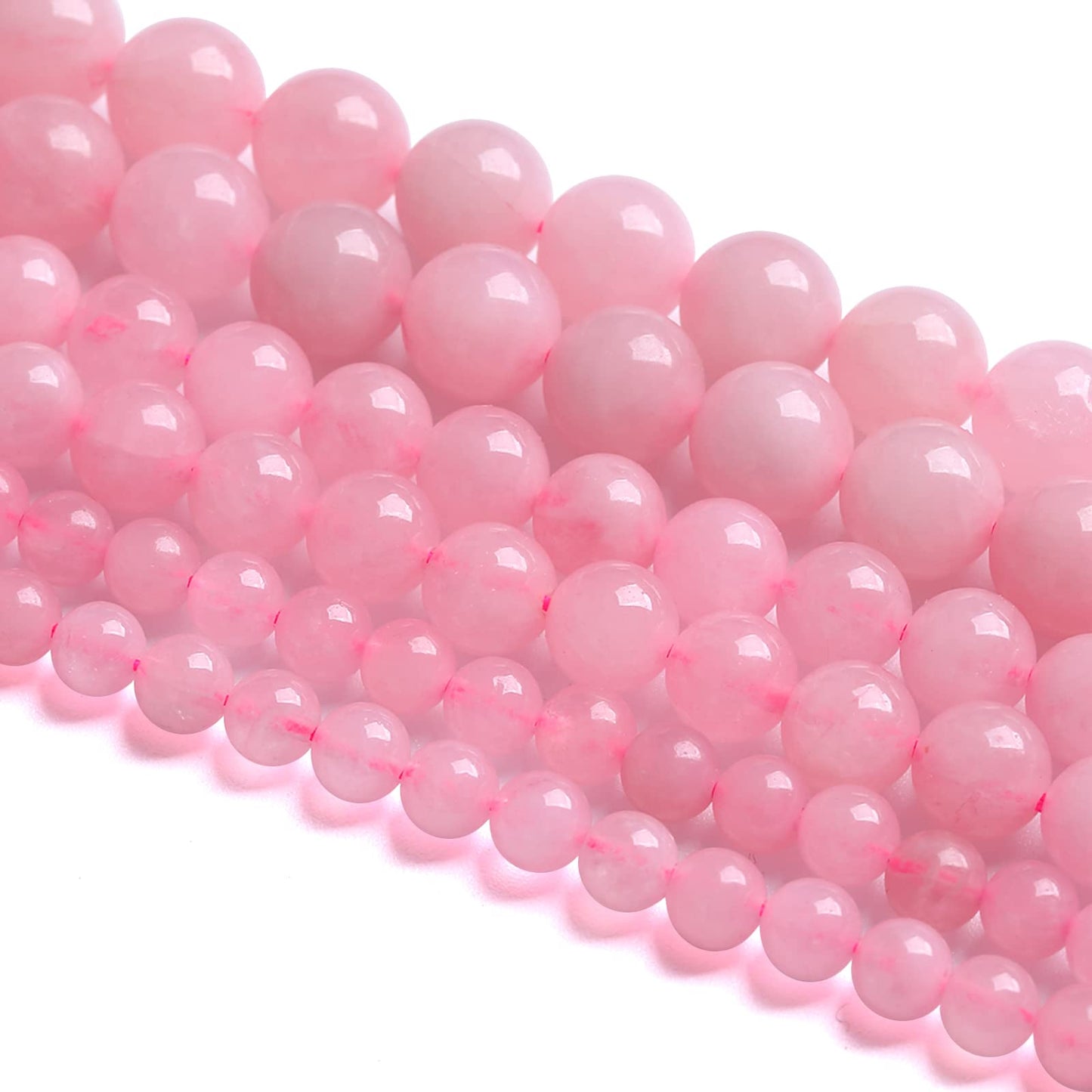 8MM 46PCS Natural Stone Brazilian Rose Quartz Crystal Beads for Jewelry Making DIY Bracelet
