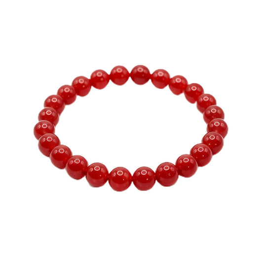 7.The Vida Handmade AAA+ Quality Crystal Stretch Elastic Bracelet - Nature Gemstone - Crystal of Carnelian 10mm - Jewelry Gift - Holiday Gift - For Women & Men