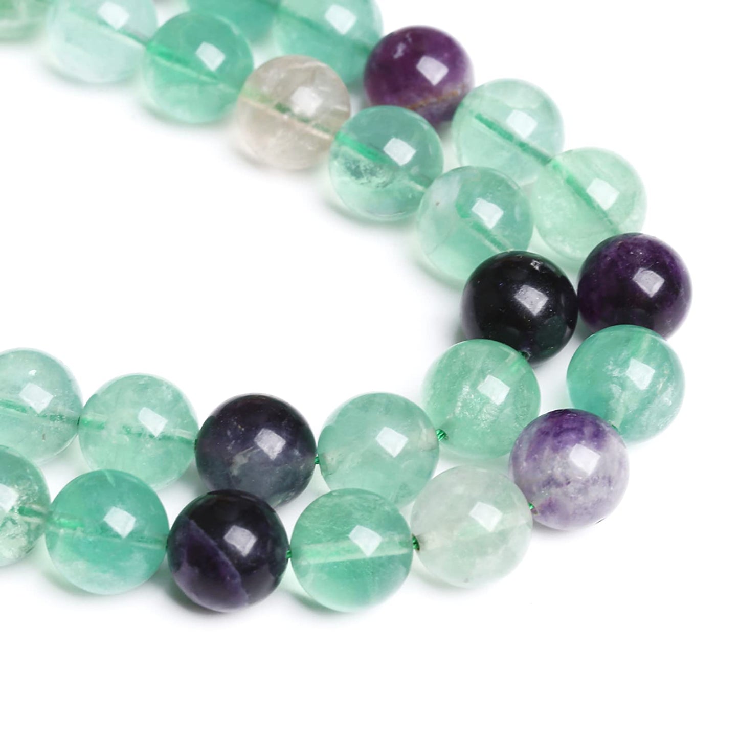 6MM 60PCS Natural Stone Green Fluorite Gemstone Beads for Jewelry Making DIY Bracelet 1 Strand