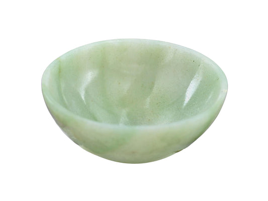 Green Aventurine Crystal Bowl - 2 Inch Decorative Bowls for Room and Home Decor - Gemstone Healing Crystals for Elegant Display, Positive Energy Balance and Gift