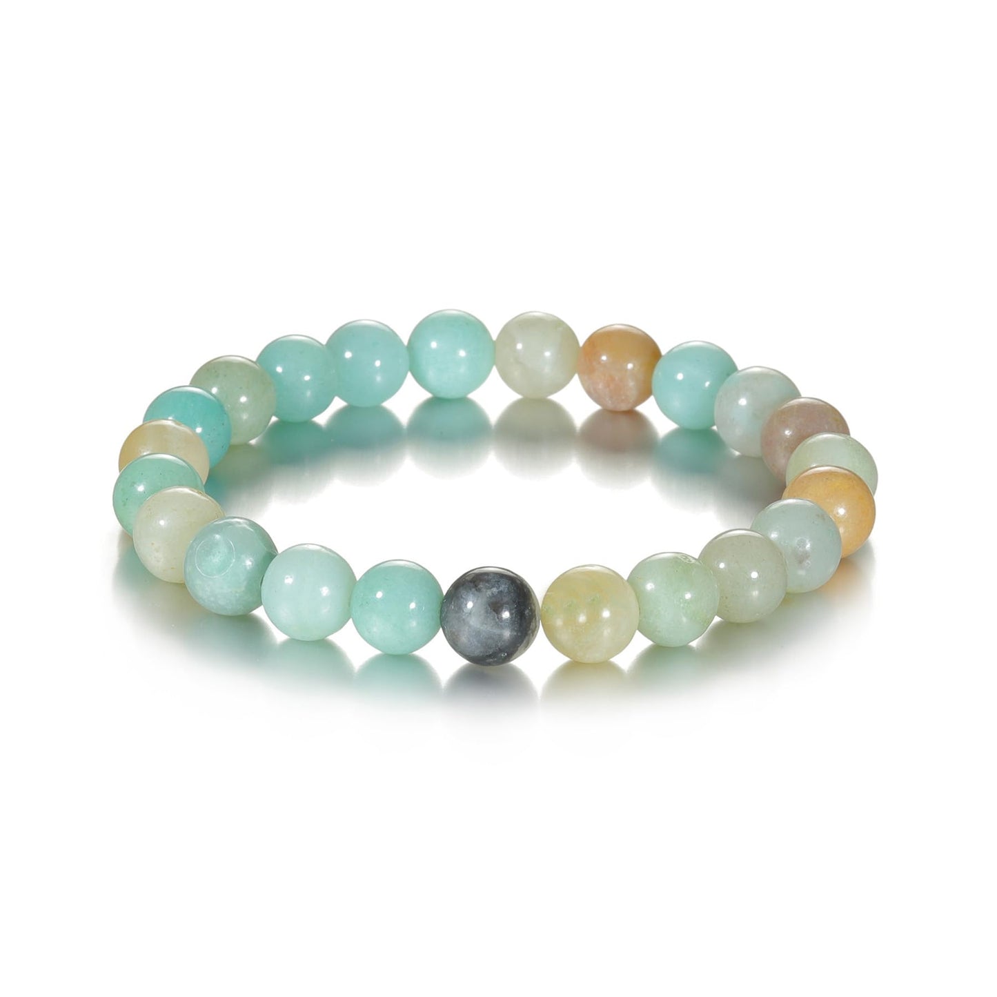 Udolfly Womens Crystal Beaded Bracelets for Women Men Protective Energy Bracelet Natural Gemstone Bead Bracelet 8mm Amazonite