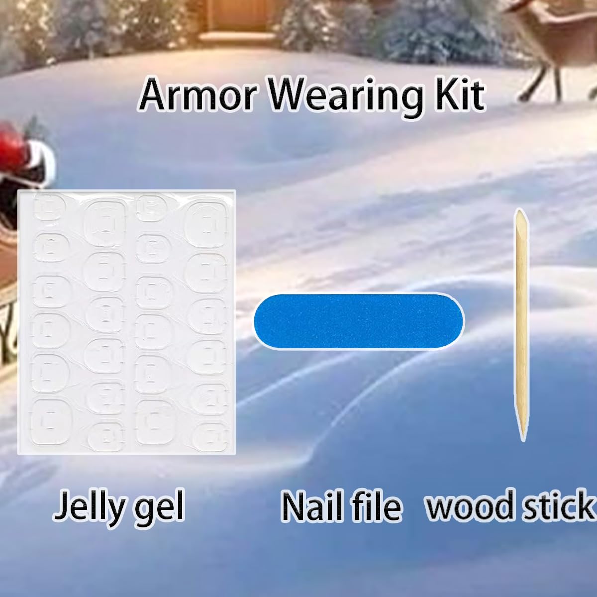 10Pcs Christmas Handmade Press on Nails Medium Almond Fake Nails with Red Xmas Trees Bow Design 3D Star Pearl False Nails Full Cover Artificial Glue on Nails Winter Santa Stick on Nail for Women DIY