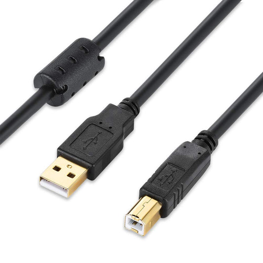 XBOHJOE 2.0 25 25ft) USB Printer Cable FT USB Type A Male to B Male Printer Scanner Cord for HP, Canon, Lexmark, Epson