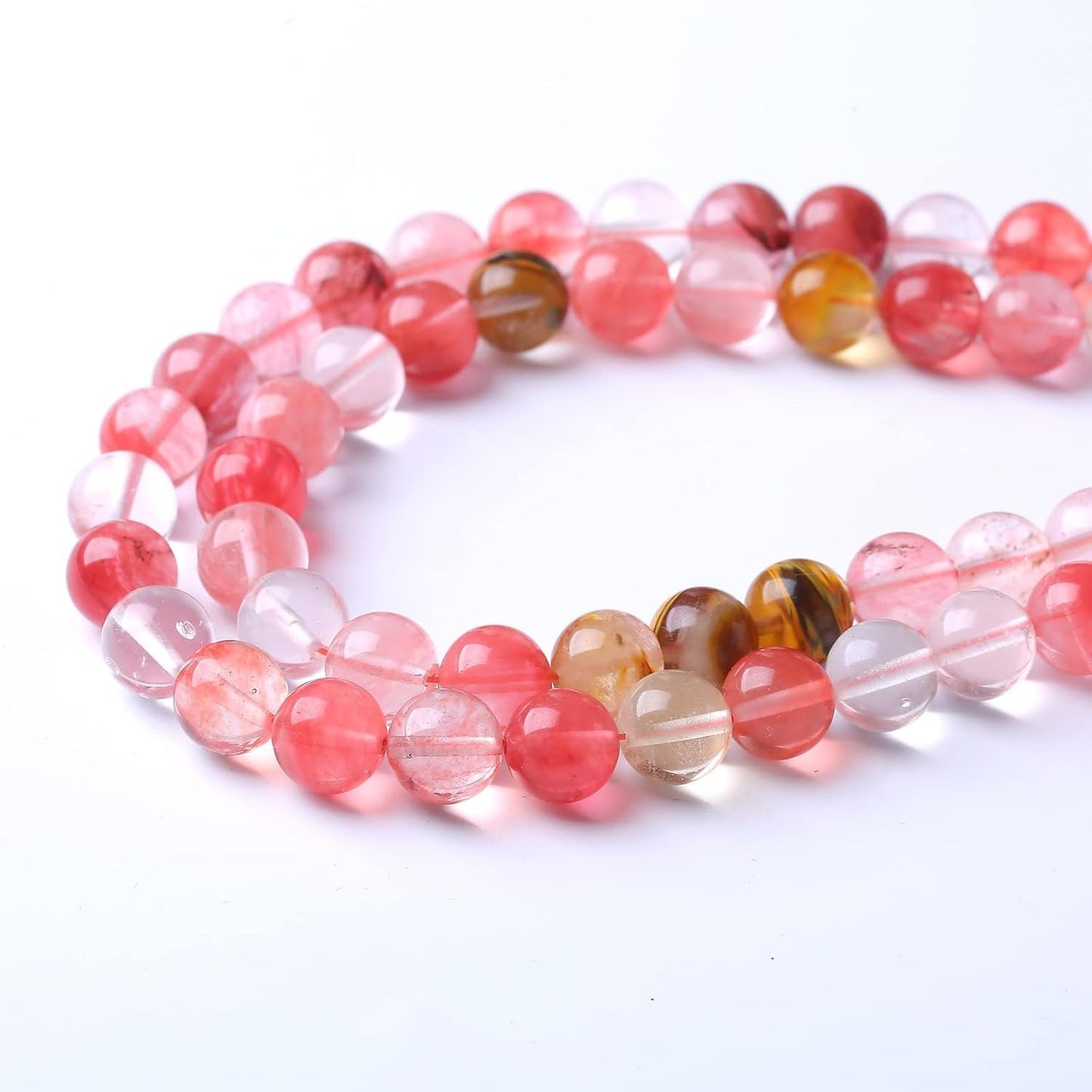 90PCS 4MM Watermelon Tourmaline Stone Beads Natural Gemstone Bead Crystal Healing Energy Jewelry Making DIY 15 inches