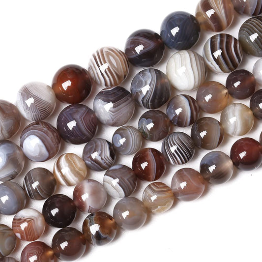 10MM 36PCS AAA Natural Botswana Sardonyx Agate Gemstone Beads for Jewelry Making Crystal Energy Stone Healing Power DIY Bracelet Necklace 15" (Botswana Sardonyx Agate, 10mm)