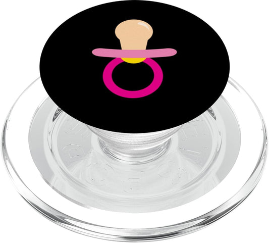 Baby Pacifier Pink Cute Funny Childs Kids Gift Baby Pacifier PopSockets MagSafe PopGrip for iPhone