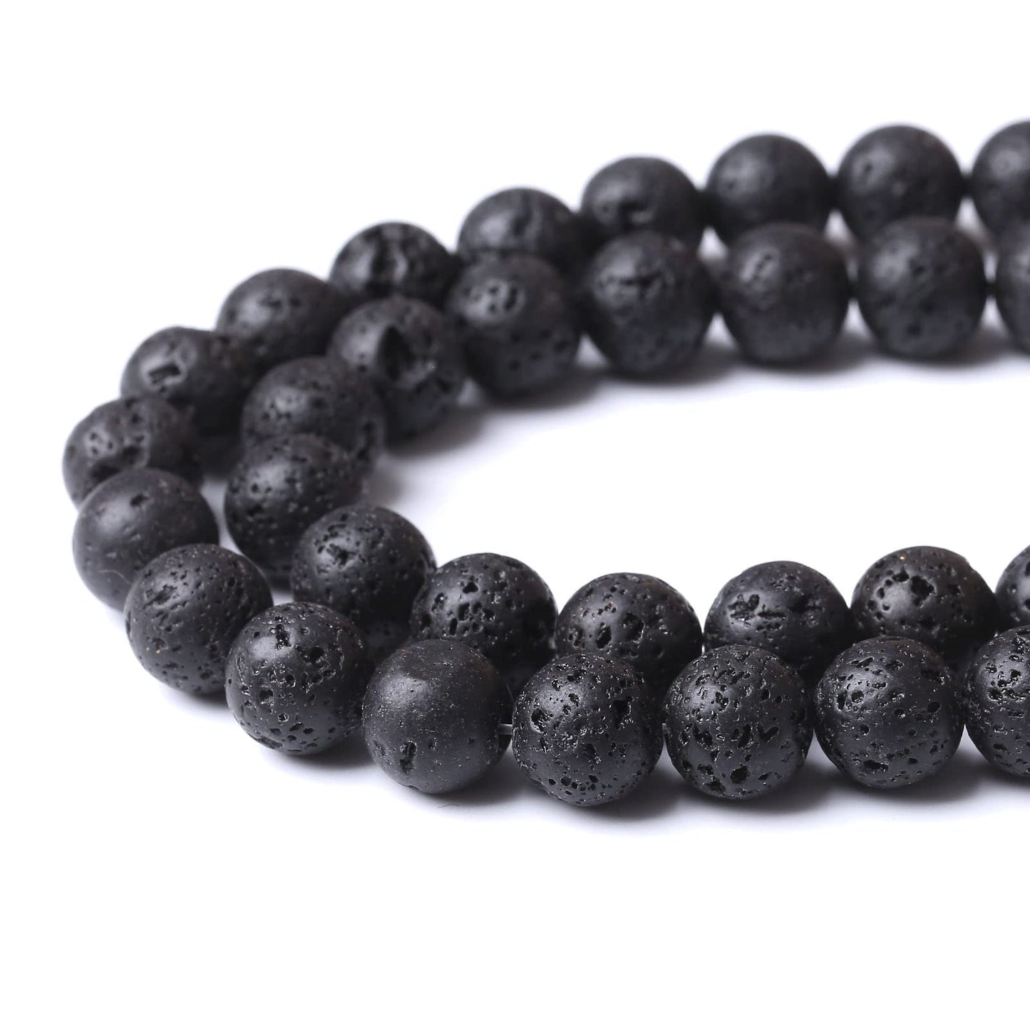 32PCS 12MM Natural Lava Stone Beads Energy Healing Beads for DIY Jewelry Bracelet Necklace Making for Jewelry Making15Inch