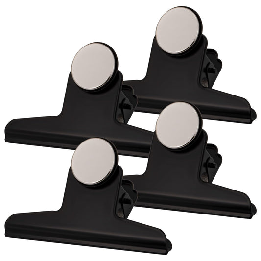 Extra Strong Magnetic Clips for Refrigerator, Strong Fridge Magnets Clips, Heavy Duty Refrigerator Magnets, Clip Magnets for Classroom, Whiteboard, Office, Photo, Locker, 4 Pack