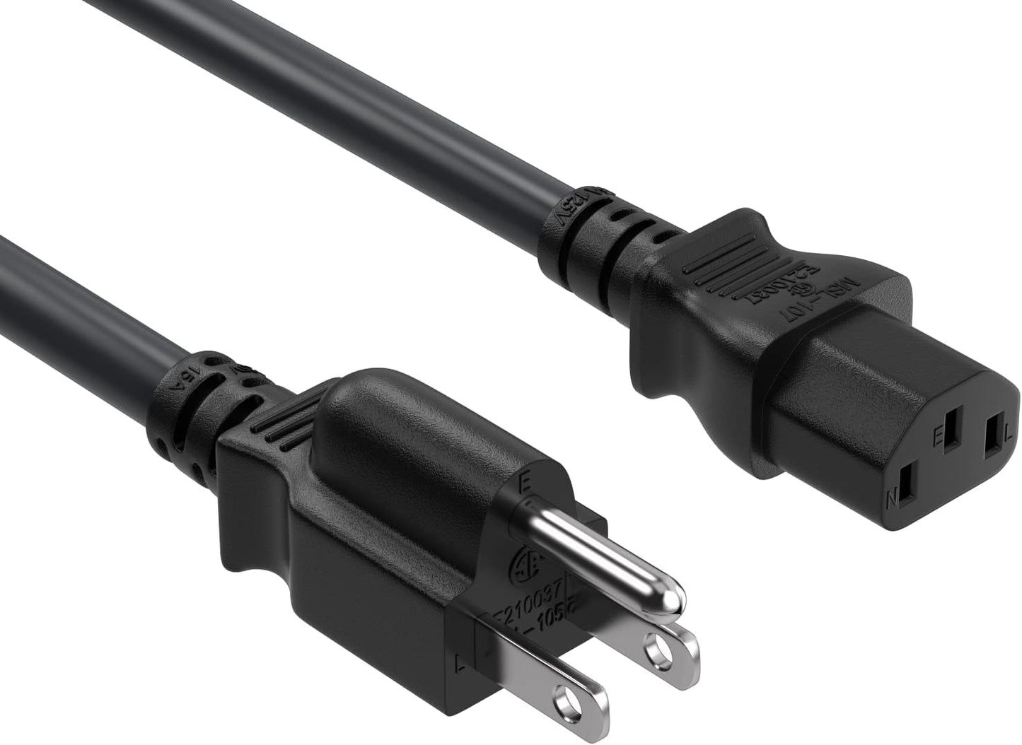 Cable Leader 4ft 18 IEC320 C13 5-15P, AWG Universal Power Cord to NEMA Extension Power Cord, Compatible with Computers