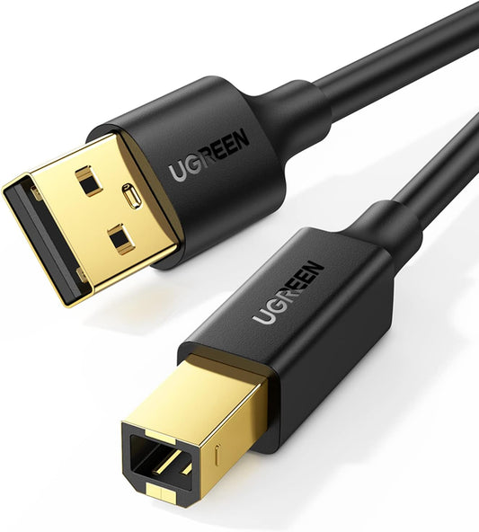 10 UGREEN USB Printer Cable - USB A to B Cable, High-Speed Printer Cord Compatible with Hp, Canon, Brother, Samsung