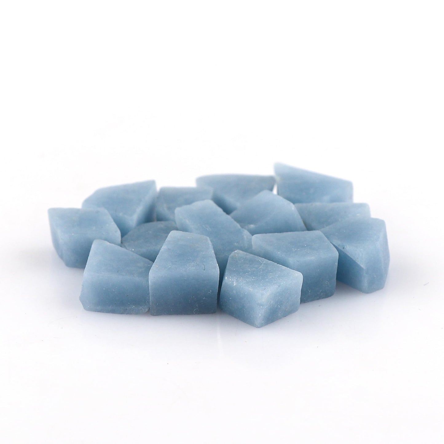 CRYSTALIS 100cts Natural Angelite Raw Crystals, Loose Gemstone Wholesale Bulk Rough Jewelry Making Supply, Chakra And Healing Raw Stones, Wire Wrapping, DIY, Tumbling, Gem Collection