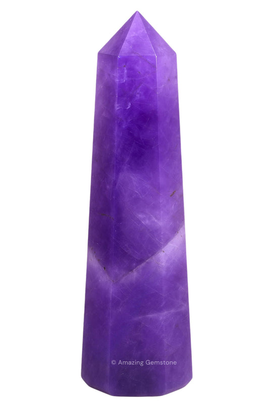 Amazing Gemstone Amethyst Crystal Towers ~ Natural Healing Crystal Point Obelisk for Reiki Healing and Crystal Grid (3" to 4" INCH)
