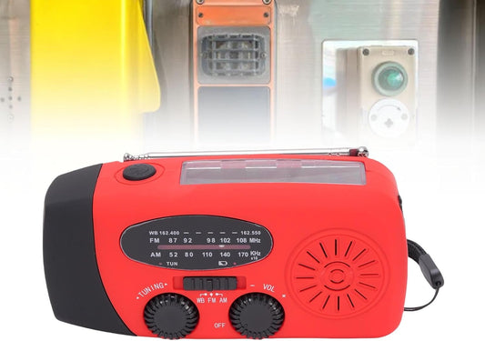 Aoaoy 3 Solar Radio Emergency Hand Crank Portable Power Bank AM/FM NOAA Weather Radio with LED Flashlight Cell Phone