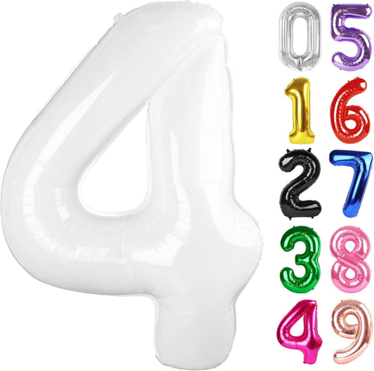 Number 4 Balloon by [Brand Name] - 40 Inch Giant Foil Balloon for 4th Birthday Party Decorations