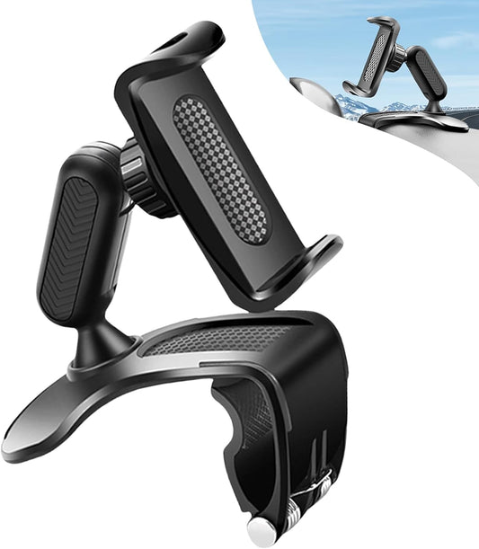 AMZAUTO 360 4-7 Inch Car Phone Holder Mount, Degree Rotation Car Dashboard Phone Holder, Universal Anti-Shake Dash