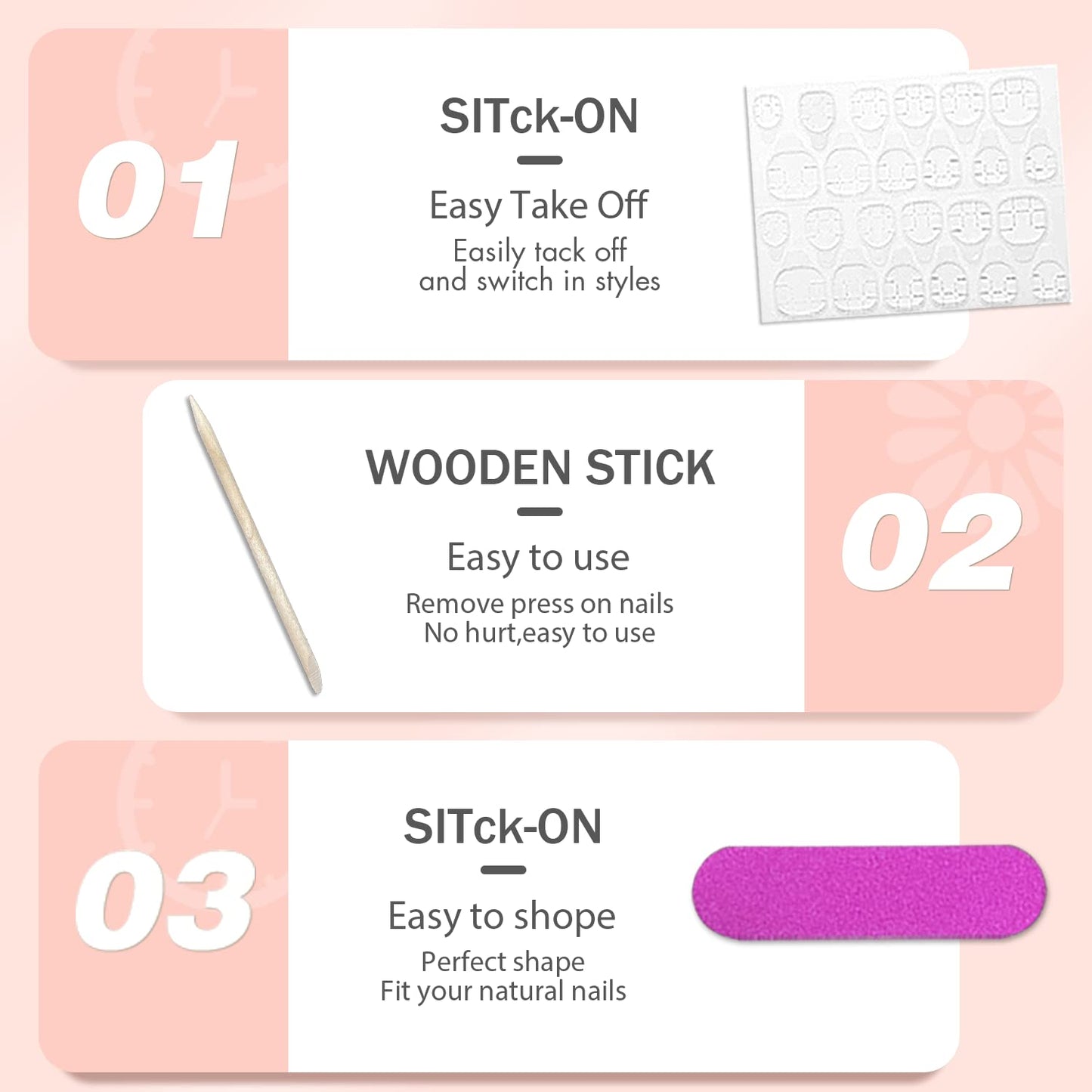 KQueenest Hot Pink Press on Nails Medium Almond,Pure Color Stiletto Acrylic Nails,Medium Fake Nails Press ons for Women,Natural Glue Nails Manicure in 24 PCS