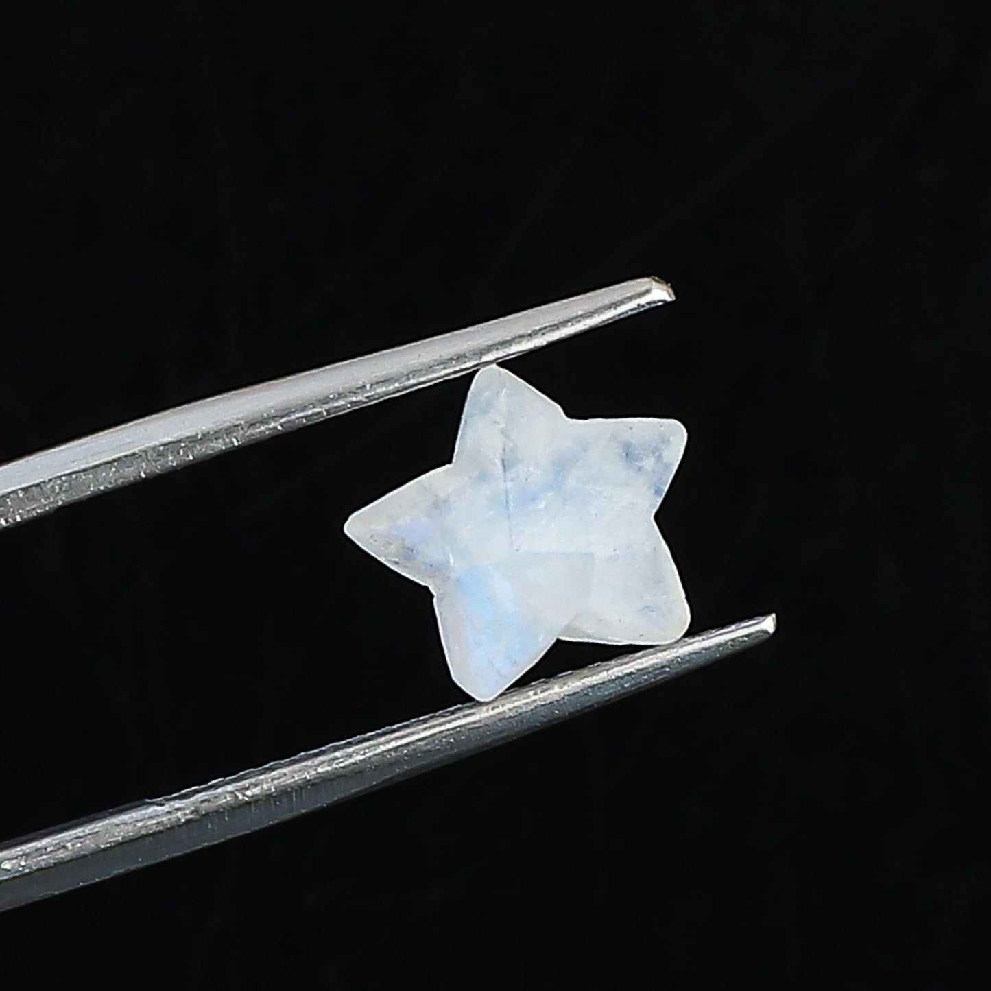 CRYSTALINES 5pcs, Wholesale Natural Rainbow Moonstone Gemstones, Bulk Star Shape Stones, Assorted Loose Supply, DIY Craft-Jewelry Making, Chakra Healing Crystals, Gem Collection, 8-10mm
