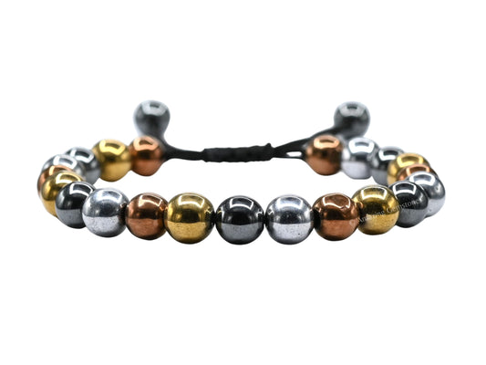 Amazing Gemstone Smoking Cessation Bracelet - Multi Hematite Bracelet Set for Men Women Healing Calming Anxiety Stress Relief Gifts (Adjustable)