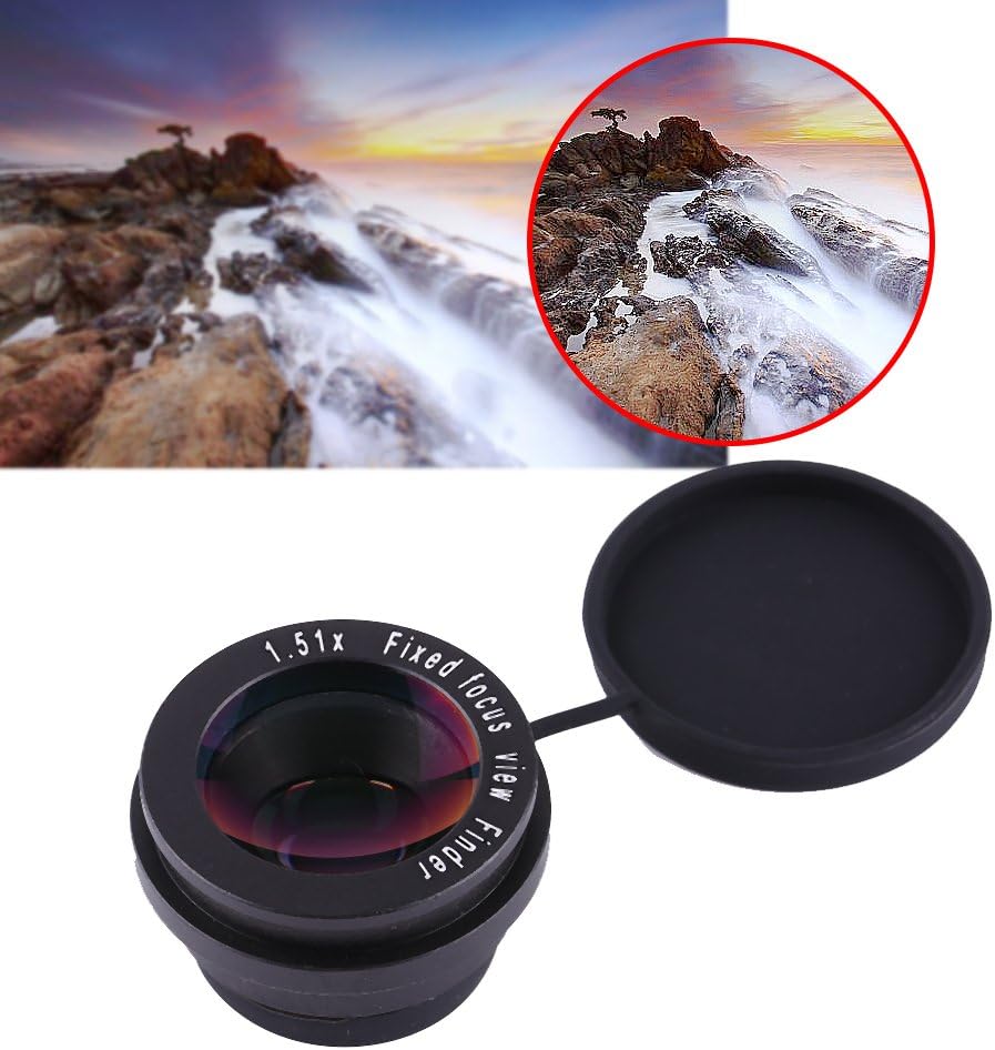 1.5X Camera Viewfinder Magnifier, Fixed Focus Eyepiece with Eyecup and Cover for DSLR Cameras
