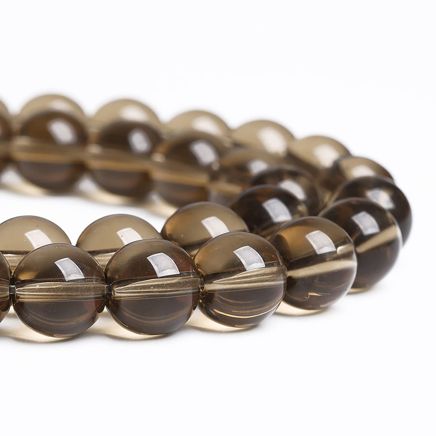 8MM 46PCS Smoky Quartz Glass Crystal Beads for Jewelry Making DIY Bracelet