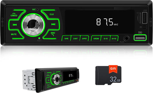 AMprime MP3 Location+32G Single Din Car Radio Stereo Digital Bluetooth Player Music Stereo Car Player