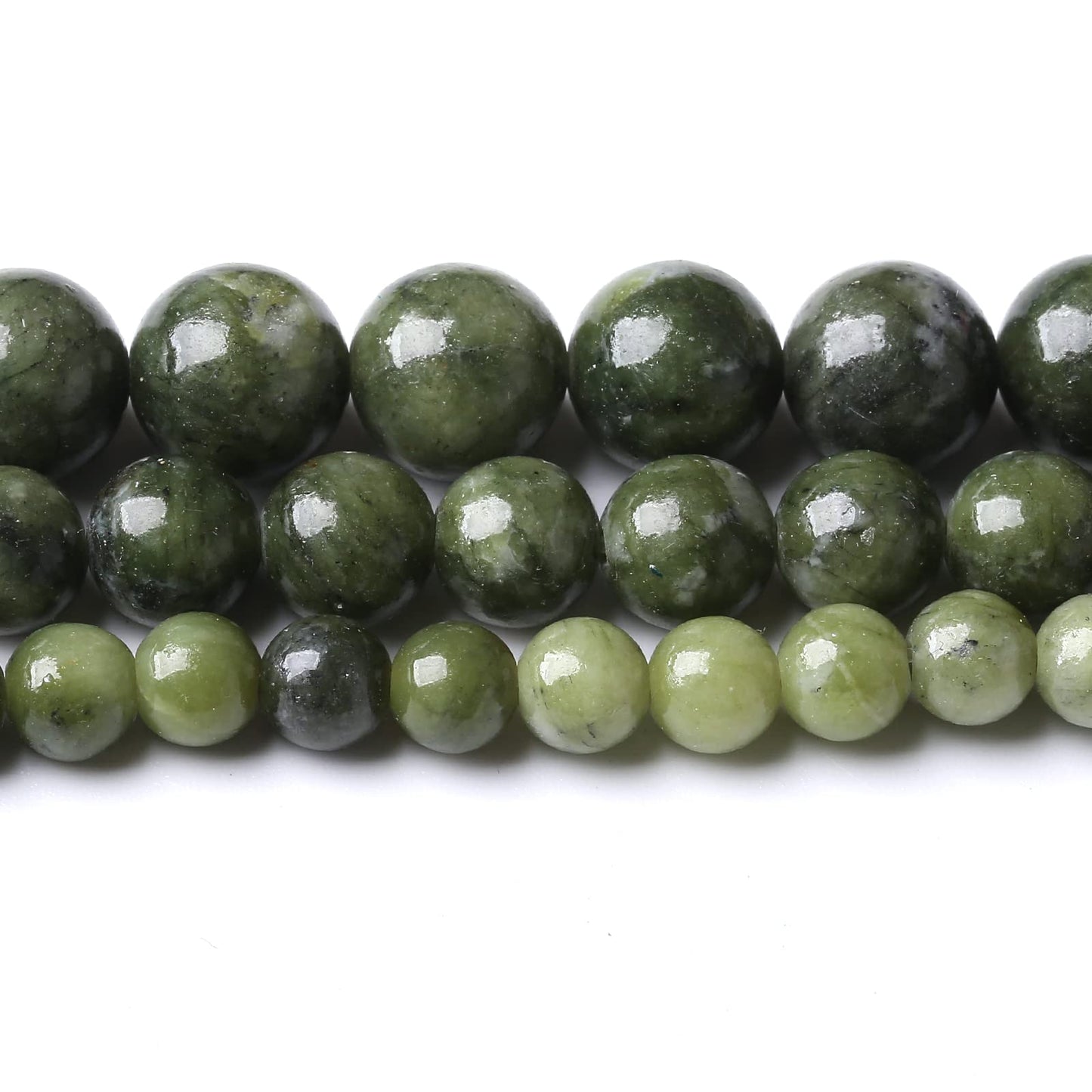 36PCS 10MM Natural Southern Jade Beads Round Loose Stone Beads for Jewelry Making DIY Energy Stone Healing Power Bracelet 15"