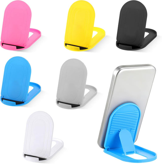 Apojgitn 6PCS Travel(6 Foldable Phone Stand - Colorful Desk Office Cell Phone Holder, Mobile Tablet Holder for Airplane