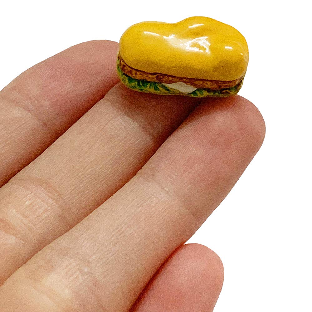 SIX VANKA Miniature Food Drinks Toys 110pcs Mixed Resin Pizza Hamburgers French Fries Wine Decoration Tableware Doll house for Adults Childrens Pretend Play Kitchen Cooking Game Birthday Party Present