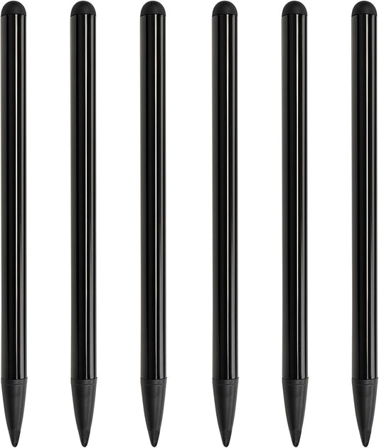 Brvlsoc 6-Pack Black Dual-Tip Stylus Pens Universal Touchscreen Stylus Compatible with iPad, Samsung Galaxy