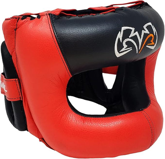 RIVAL Boxing RHGFS3 Face-Saver Sparring Headgear - Wide Eye Opening, Premium Leather, and Thermoplastic Inner Frame