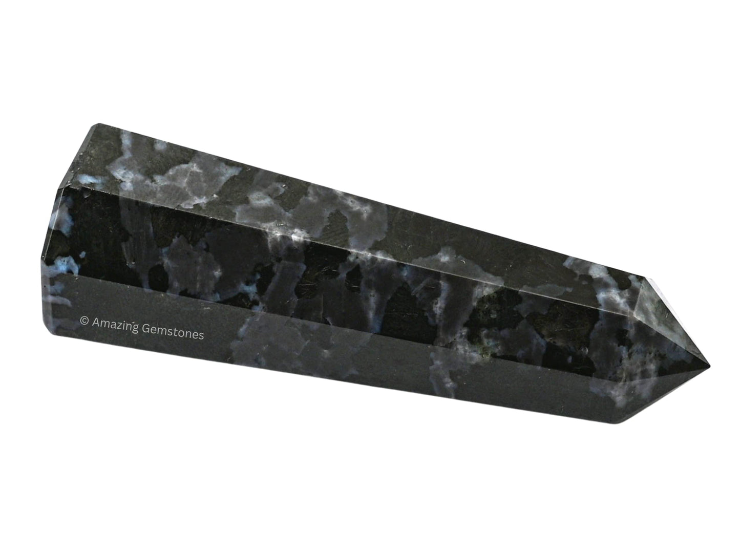 Amazing Gemstone Indigo Gabbro Crystal Towers - Natural Healing Crystal Point Obelisk for Reiki Healing and Crystal Grid (3" to 4" INCH)