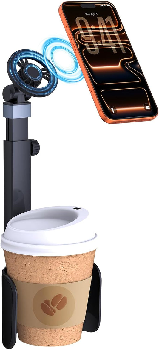 2-in-1 2026 17-12 Vitog MagSafe Car Mount, Hands Free Phone Holders for Your Car, Strong Magnetic Cup Holder Phone