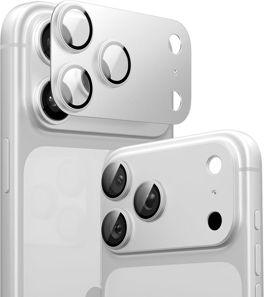 17 9H+ 12 1 Pack TORRAS for iPhone Pro Max Camera Lens Protector, [Metal Frame] with Military Grade Tempered Glass